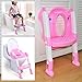FiNeWaY@ BABY KIDS/TODDLER/CHILD TOILET POTTY TRAINING STEP LADDER TOILET SEAT STEPS ASSISTANT POTTY FOR TODDLER CHILD TOILET TRAINER (PINK )