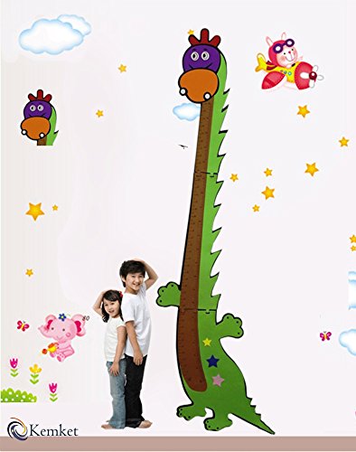 Children's Height Chart Wall Stickers: Perfect for a Child's Bedroom or Baby Nursery: A Wonderful Educational Tool & Fun Gift Idea! (1.6m, Dinosaur)
