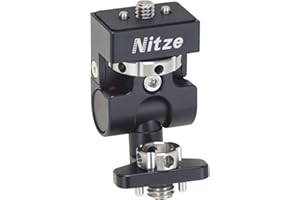 Nitze ARRI Monitor Mount, Kamera Monitor Mount with 3/8" ARRI Locating Pins to 1/4" Locating Pins, Kamera Monitorhalterung Max Payload 5Kg Unterstützt Drehbar und Neigbar für 5"/7" Monitor - N54-G4