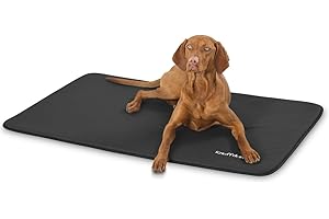 Knuffelwuff Tapis pour chien Cheyenne, cuir, noir XXL 120 x 80cm