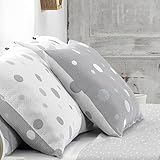 colcha bouti topos Relleno Incluido Sedalinne Colcha bouti Reversible Mole CA. Cojín Decorativo Reversible 50x50 cm. Gris