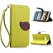 Produktbild HTC One (M9) Lederoptik PU Leder Hülle (Frei 2 in 1 Ball Touch Pen) CaseHome Nature Blatt Etui Magnetverschluss Stil PU-Leder Brieftasche [Standfunktion] Deckel Klapptasche Schale Flip Foliant Schützende Haut Hüllen Mit Wallet Kartenfach Magnetverschluss Standfunktion Handytasche Taljereep Lanyard Strap Tragen Folio Tasche Schutzhülle(Grün Color)