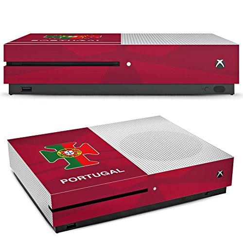 Microsoft XBox One S Folie Skin Sticker aus Vinyl-Folie Aufkleber Portugal Em Trikot Fussball Football