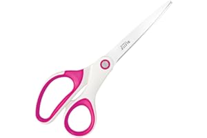 TILIBRA Leitz Ciseaux Titane, Droitiers ou Gauchers (Ambidextre), 8 x 1,7 x 25 cm, Fournitures de Bureau, Grip Ergonomique, Gamme WOW, Rose