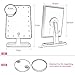 LED Makeup Mirror with Removable 10x Magnifying Mirror - 20 LED Touch Screen Dimmable Vanity Mirror Illuminated Cosmetic Mirror with Bidirectional Rotation - Beauty Mirror for Tabletop, Bedroom, Dressing, Shaving, White
