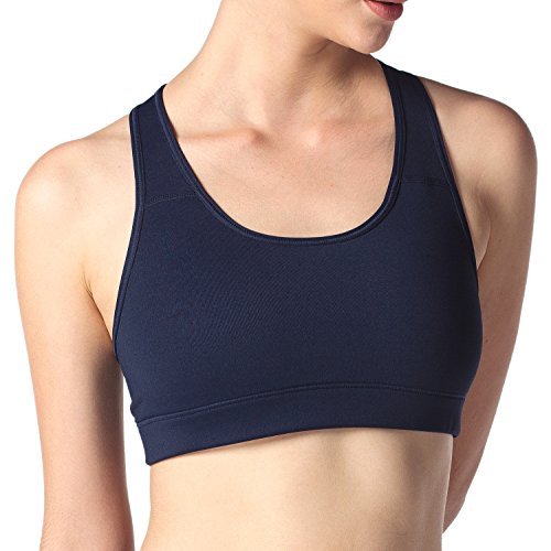 Lapasa Damen Sport-BH – elastisches Band, blickdicht und dehnbar, 12 Farben, Damen Sport BH, Sport Bustier ohne Bügel, L007 - 2