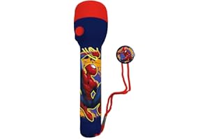 Disney Spiderman Kinder Große LED-Taschenlampe 16 cm Kunststoff Rutschfeste Taschenlampe für Outdoor-Abenteuer, Camping, Wandern und Notfalleinsatz
