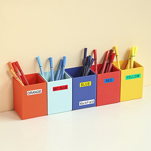 5 Rollos 91220 91222 91223 91224 91225 Cintas de Papel Pl  stico Etiquetas Adhesivas Negro Sobre Blanco Rojo Azul Amarillo Verde 12mm x 4m Compatible con Dymo LetraTag Serie LT-100H