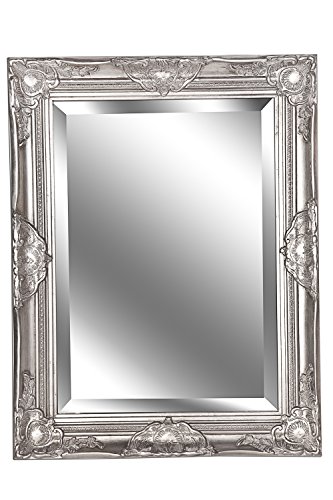 Spiegel Wandspiegel Laura antik silber Barock 65 x 50 cm