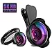 Produktbild SYOSIN 5K HD Handy Objektiv Set, 0.45X Weitwinkel objektiv (Nein Verzerrung) + 20X Macro Objektiv + HD Voll Fisheye Objektiv + CPL Objektiv + Fernbedienung, 5 in 1 Clip On Kamera Objektiv Set