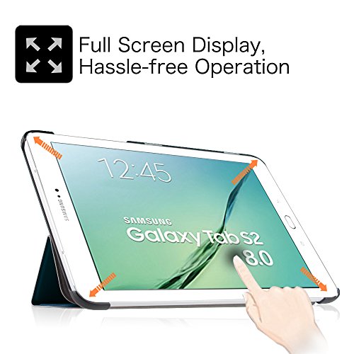 Fintie Samsung Galaxy Tab S2 8.0 Hülle Case – Ultra Schlank Superleicht Ständer Smart Shell Cover Schutzhülle Tasche mit Auto Schlaf / Wach Funktion für Samsung Galaxy Tab S2 8.0 T710 / T715 / T719 (8 Zoll) Tablet-PC, Marineblau - 4
