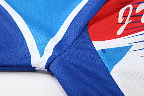 [Größe:S-5XL][option:Trägerhose,3D 2.8cm Sitzpolster] Fahrrad Trikot Langarm Radhose Radtrikot Fahrradbekleidung Herren Männer Hemd mit lange Ärmeln Set Cycling OutdoorTrikots Windjacke Neue - 4