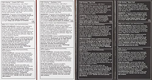 CND Shellac Cream Puff plus Negligee plus Top Coat plus Base Coat 7.3 ml, 1er Pack (1 x 29 ml) - 2