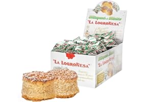 Mazapán de Montoro Granel La Logroñesa 3Kg - 84 unidades aprox - Producto Premium - Típico Dulce Navideño - Receta Artesanal - Mazapanes Tradicionales - Auténtico Mazapán de Soto