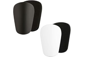 Thyonta 2 Pair Mini Football Shin Guards - Breathable & Durable for Active Kids Ages 5-10(Black & White)