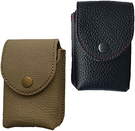 Brown Leather, For 20 Cigarette Box and slim Lighter, King Size, For Men and Women