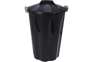Spetebo Maxitonne 40 l z pokrywką – czarny – uniwersalny pojemnik na śmieci