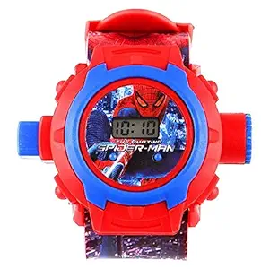 Spiderman Style Digital Projector Watch for Kids with 24 Images Each, Diwali/Birthday Return Gift for Children (1 Piece