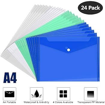 6 Cartelline Trasparenti A4 Colorate - Raccoglitori Con Anelli Per Ufficio E Scuola - Foto 8