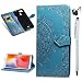 Produktbild Vogu'SaNa Xiaomi Redmi 6 Handyhülle Redmi 6A Hülle Mandalas Muster Leder Tasche Flipcase Cover Soft Case Schutzhülle Handytasche Skin Ständer Klapphülle Schale Bumper Magnetverschluss Deckel-Türkis