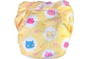 Haian Reusable Adult Incontinence AIO Diapers (M-L, Yellow)