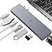 Produktbild IREAL THINK USB C-Hub Aluminium Typ-C-Adapter 8 in 1 Dual mit Thunderbolt 3 PD Port, 2 * 4K/5K HDMI-Port, Typ-C-Übertragungsport, 3 * USB 3.0 Port für MacBook Pro 13"& 15"(Weltraum Grau)