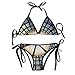 Produktbild Sexy Triangle Bathing Two Pieces Art Glass Dome Padded Top Bottom Bikini Badeanzug Zweiteilige Anzüge