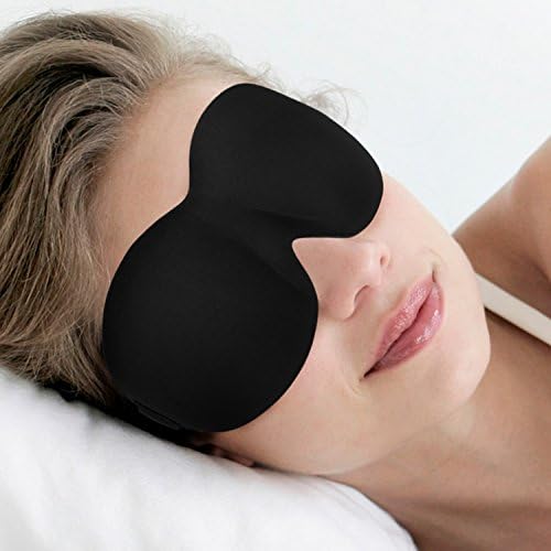 Sleep Mask Eye Mask, YEENOR Sleeping Masks Soft Comfortable Memory Foam Better than Silk 3D Contoured 2 Pack Blindfold with Ear Plugs Adjustable Strap for Lunch Break Travel Meditation