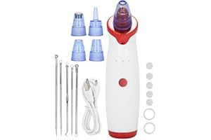 AGATIGE Herramienta extractora de limpiador de poros faciales para eliminación de puntos negros con 5 niveles de succión ajustables para la eliminación del acné de puntos negros