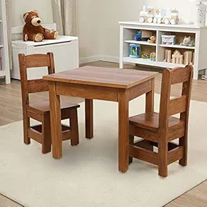 Springtek Joy & Me Study Table for Kids | Dining Table with Set of 2 Chairs Combo (Pure Sheesham Wood)