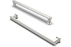 FURNIWARE 10 Pack Brushed Nickel Cabinet Handles, Drawer Pulls 192mm(7.6 Inch) Hole Center, Hardware Modern Kitchen Cabinet Door Handles, Nickel for Kitchen, Bathroom, Wardrobe Cabinets Cupboard