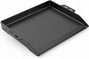 GFTIME 48 x 36 cm gjutjärn Plancha grillplatta, universell non-stick grillplatta för RÖSLE VIDERO, Weber, Enders, Campingaz