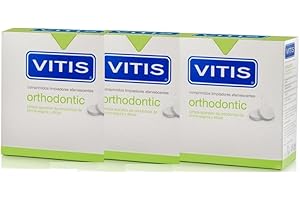 Pastillas desincrustantes para limpieza de ortodoncias removibles y protesis VITIS Orthodontic (3 cajas con 32 comprimidos por caja)