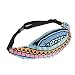 Produktbild Bauchtasche mit Gürtel, Mädchen/ Jungen, Reißverschluss, Geldhalter für Sport/ Reisen mehrfarbig Blau - Aztec Blue ADJUSTABLE SIZE FITS ALL