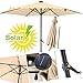 Produktbild KESSER Sonnenschirm  Alu  LED  Solar Ø 270cm  Kurbelsonnenschirm Gartenschirm Ampelschirm 2,7m  An-/Aus- Druckknopfschalter wasserabweisende Bespannung - Sonnenschirm Schirm Gartenschirm Marktschirm  Beige