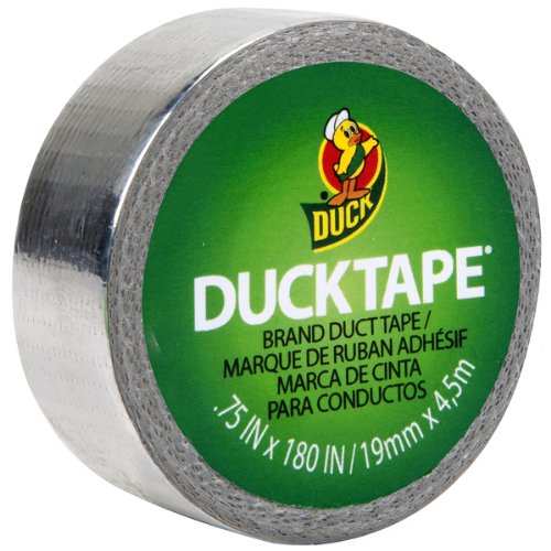 Duck Tape Mini Roll Chrome / Silver 19mm x 4.5m Repair, craft, personalise, decorate and educate