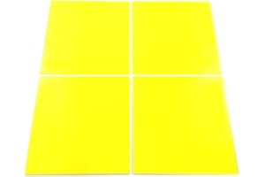 SERVEWELL Square Child Safe Shatterproof Wall Tiles - Yellow - Pack of 10-9 x 9 cm