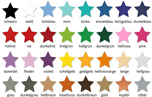 30 selbstklebende Sterne Fensteraufkleber 70001 – weiß – Deko Wandaufkleber Fensterbild, Kinderzimmer, Fahrradaufkleber, Wandtattoo Sternchen – 30 Farben wählbar - 4