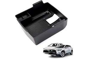 Autorder Center Console Organizer for 2019-2024 Toyota Corolla/ 2022 2023 2024 Corolla Cross Accessories Armrest Storage Box Secondary Insert Tray with Anti-Slip Mat