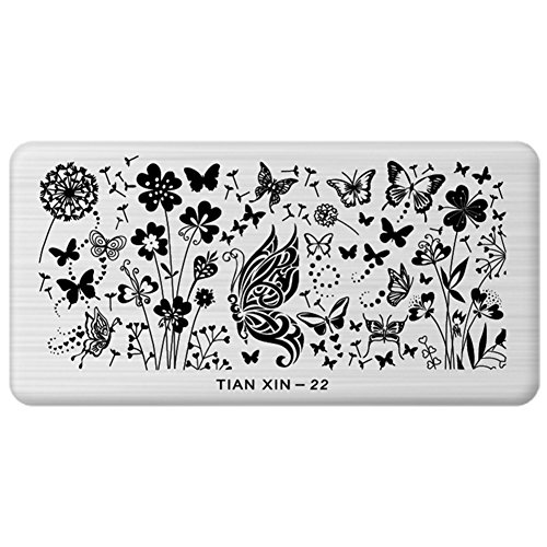 Blue Vessel Design Muster Kit DIY Nagel-Kunst-Bild-Stempel Platten Maniküre Schablone (22#)