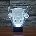 Produktbild 3D Illusion Lamp Jawell Night Light Bull 7 Changing Colors Touch USB Table Nice Gift Toys Decorations