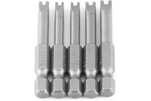 通用 Uacen - Set di 5 cacciaviti a forma di U, U4 U5 U6 U7 U8 1/4", cacciavite magnetico esagonale S2, a forma di U