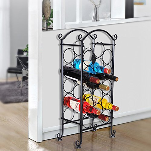 Songmics Weinregal Flaschenregal Weinhalter Flaschenständer Weinflaschenhalter LSW02B - 3