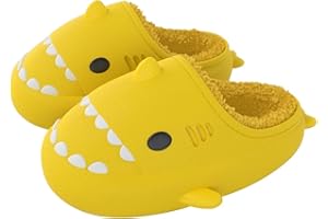 NIBESSER Pantuflas Tiburon Mujer Hombre Impermeables Zapatillas Casa Mujer Invierno Cálido Suave Zapatillas de Estar por Casa Antideslizantes Pantuflas Animales Térmicos