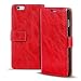 Produktbild iPhone 6S, 6 Bookstyle Hülle,Conie Mobile Handytasche Wallet Tasche PU Leder Schutzhülle Klapptasche, Kartenfächer, Book Case in Rot