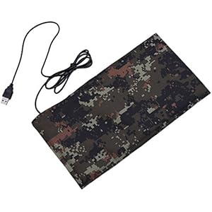 Kaersishop Reptilien-Heizmatte, Inkubator, für Haustiere, mit USB-Anschluss, Karbonfaser, S:10*20cm(No switch, not temperature adjustable)