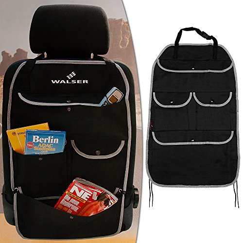 Rücksitztasche Rückenlehnentasche Rücksitzschutz Organizer Walser Black 69x42cm