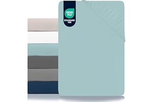 Dreamzie - Drap Housse 140x190/200 - Microfibre (100% Polyester) - Oeko Tex - Housse de Matelas 140x200/190 - Aqua Turquoise