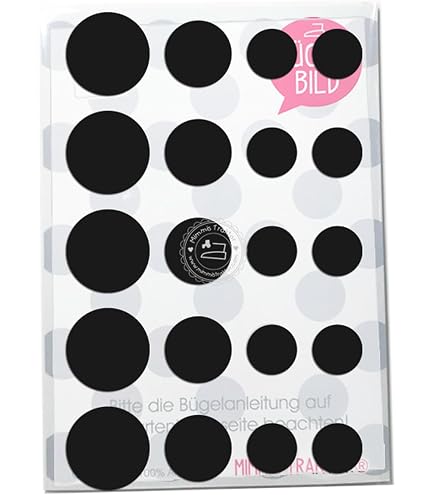 Bügelbilder KONFETTI – 100 Bunte Punkte 1 Cm | Flockfolie Aufbügler Für Stoffe & Textilien | Reparieren & Verzieren