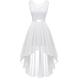 Robe De Cocktail Ever-Pretty - Asymétrique En Dentelle Et Mousseline